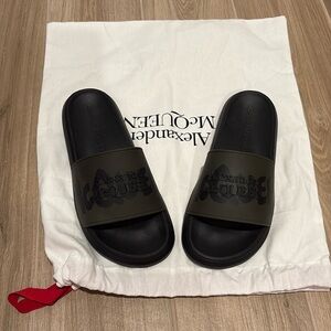 Alexander McQueen Black Slides